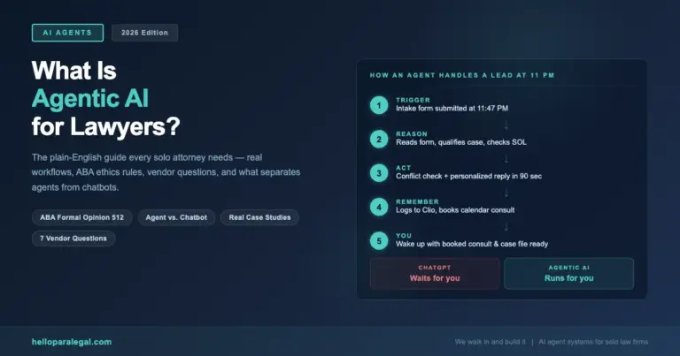 What is agentic AI for lawyers 2026 - Hello Paralegal